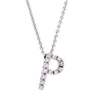 Collier Crivelli Femme Lettere in Or Diamante 057-267NS 0.10 H IF